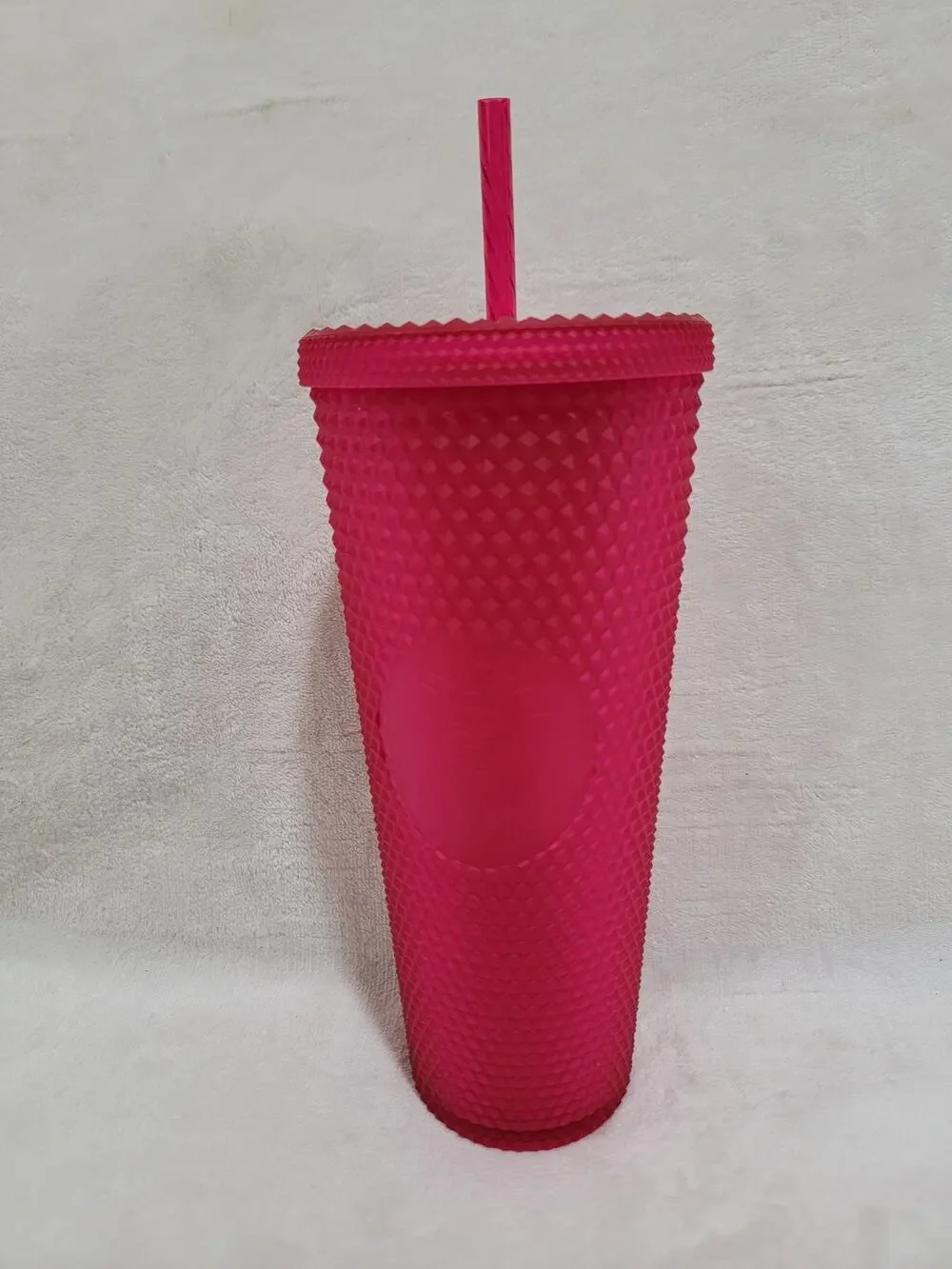 Starbucks Hot Pink Soft Touch Studded Tumbler Venti 24Oz Cold Cup 2023